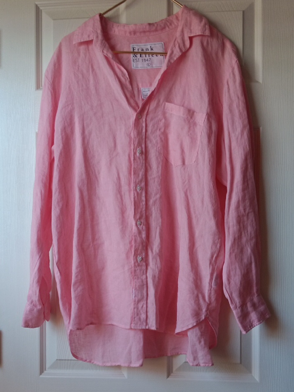 Frank &Eileen..NEW! JOEDY ITALIAN LINEN BLOUSE..LARGE